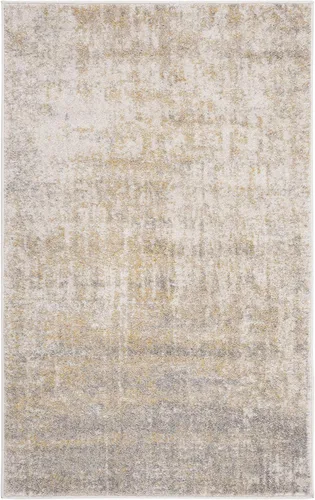 Vista 33 de SAFAVIEH Adirondack Collection - Alfombra de pasillo de 2 pies 1 pulgada x 8 pies, beige y pizarra, diseño abstracto moderno, no desprende pelusa