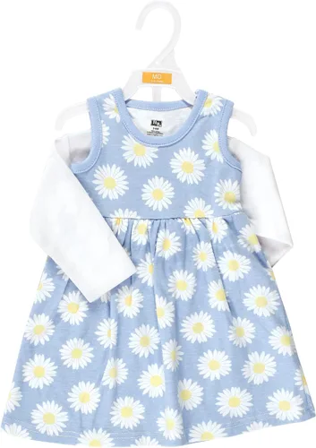 Vista 2 de Hudson Baby - Conjunto de vestido y cárdigan de algodón para bebé niña