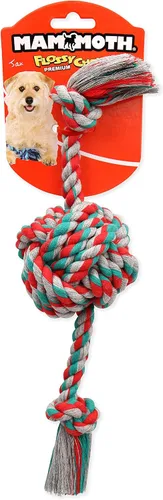 Vista 2 de Mammoth Pet Products Flossy Chews - Bola de puño de mono con extremos de cuerda, pequeña, 13 pulgadas, multicolor (20090F)