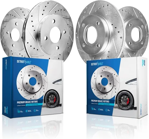 Vista 261 de Detroit Axle - Rotores de freno delantero para 04-13 Mazda 3 Rotores de frenos de disco 06-15 Mazda 5 Reemplazo: Rotor regular delantero de 11.81
