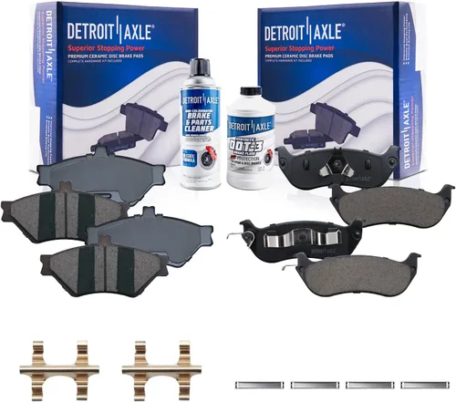 Vista 60 de Detroit Axle - Kit de freno delantero para Dodge Ram 1500 Durango Dakota Chrysler Aspen Dakota Driver Side Disco Freno Pinza de freno de cerámica
