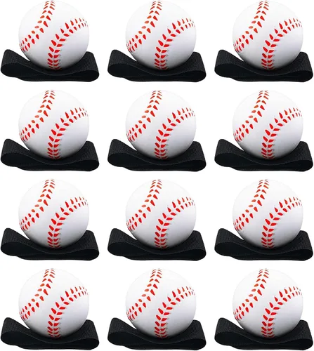 Vista 8 de Playbees Pelotas de béisbol de práctica reactiva (paquete de 3) - Entrenador personal de retorno de muñeca para práctica de lanzamiento y captura