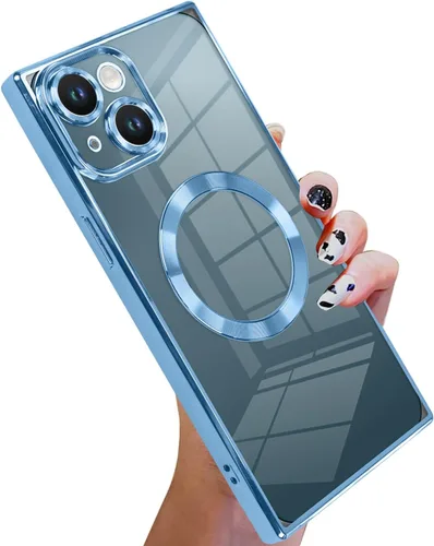 Vista 67 de KANGHAR Funda diseñada para iPhone 12 Pro Magnética Transparente con Protector de Lente de Cámara [Compatible con MagSafe] Diseño de Placado