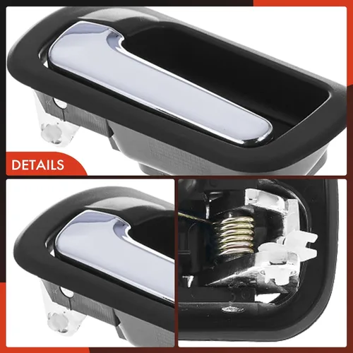 Vista 7 de A-Premium Manija de puerta interior trasera izquierda del lado del conductor compatible con Honda Civic 2001 2002 2003 2004 2005, carcasa negra