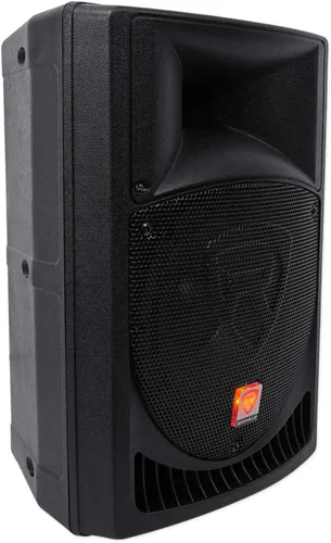 Vista 2 de Rockville RPG8 400W 8" Altavoz PA alimentado, sistema de 2 vías, amplificador clase AB, ecualizador de 2 bandas, entradas XLR/RCA/1/4", para DJs