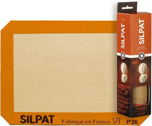 Vista 8 de Silpat Alfombrilla de silicona antiadherente prémium para hornear, 3/4 hojas, color crema