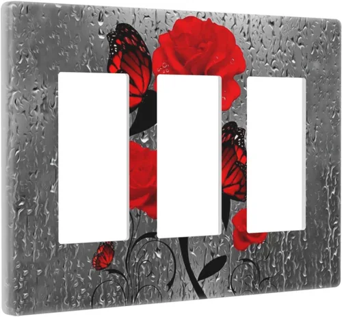 Vista 57 de Placa de Interruptor de Luz Azul de 1 Gang, Placa de Pared Decorativa de Palanca Individual, Cubierta de Placa de Pared de Palanca, Placa Frontal