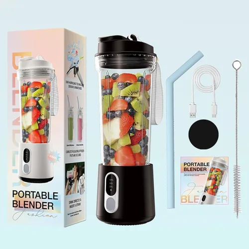 Vista 9 de Portable Blending Machine 300W Blending for Shakes Rechargeable 500ml Juicer Cup for Kitchen Portable Juicer Cup Black