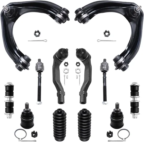 Vista 22 de Detroit Axle - Kit de extremo de 12 piezas para Ford Explorer Mercury Mountaineer 1998-2001 1999 2000, 2 brazos de control delanteros superiores