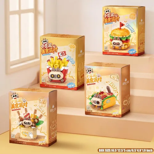 Vista 7 de MEIEST Juego de bloques de construcción de alimentos para adultos Hamburguesa