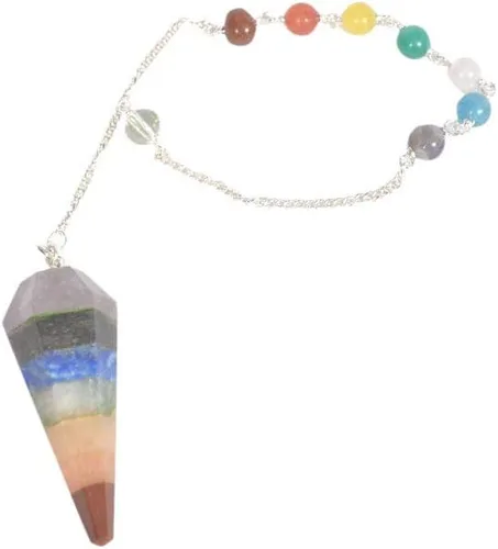 Vista 76 de WholesaleGemShop Péndulo facetado de cristal de piedras preciosas naturales