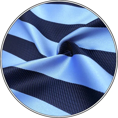 Vista 18 de S&W SHLAX&WING Corbata para hombres Lazos a rayas verde, amarillo y azul para trajes de negocios