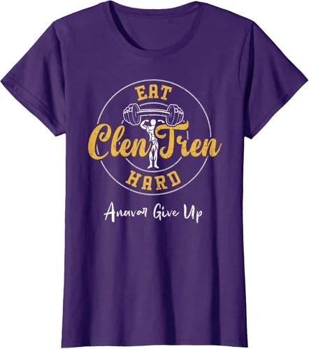Vista 12 de Culturismo: Comer Clen Tren Hard Anavar Give Up - Camiseta de gimnasio, Negro