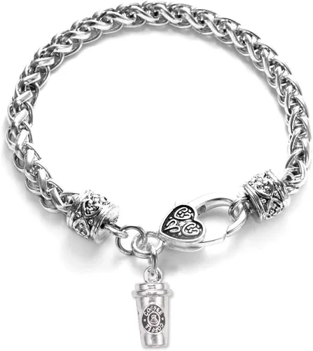 Vista 78 de Inspired Silver - Pulsera de plata con dije personalizado y circonitas cúbicas.