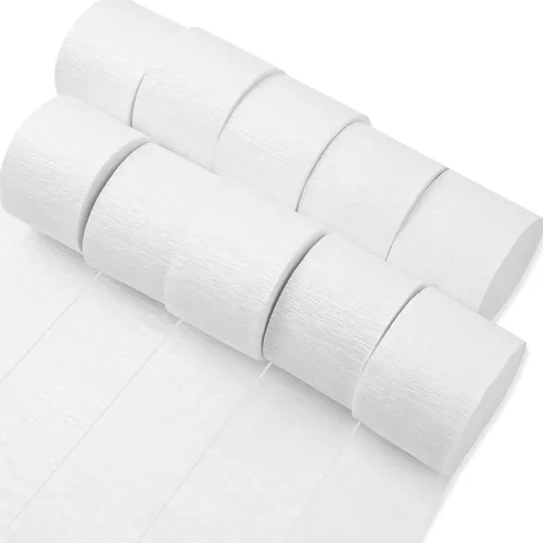 Vista 18 de PartyWoo Serpentinas de papel crepé negro dorado y plateado, 10 rollos de 820 pies, paquete de papel crepé para graduación, Navidad, Año Nuevo