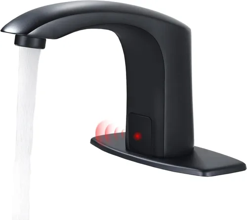 Vista 9 de Llave automática, Plateado, FN0102N Sensor de movimiento de latón activado,Grifos comerciales sin contacto,Ahorro de agua fácil de instalar