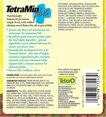 Vista 2 de TetraMin Plus copos tropicales, fórmula para agua más limpia y clara 7.06 onzas (paquete de 1)
