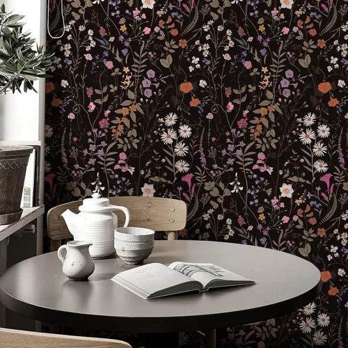 Vista 8 de Revestimiento de cajón con diseño floral rosa para despegar y pegar, papel tapiz autoadhesivo de vinilo extraíble, forro decorativo para cajones