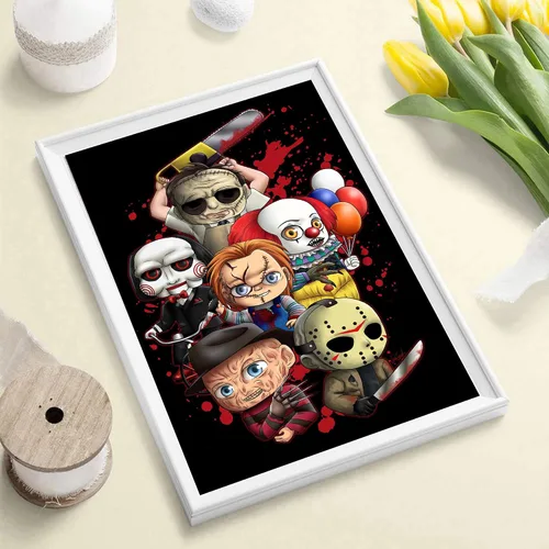 Vista 3 de CAMOYAI Kits de pintura de diamantes de Halloween, arte de diamantes 5D para adultos y niños, accesorios de arte de gemas, kit de taladro completo