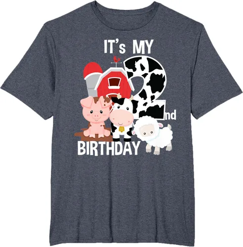 Vista 97 de Camiseta para fiesta de 2 años con texto en inglés "It's My 2nd Birthday", Negro