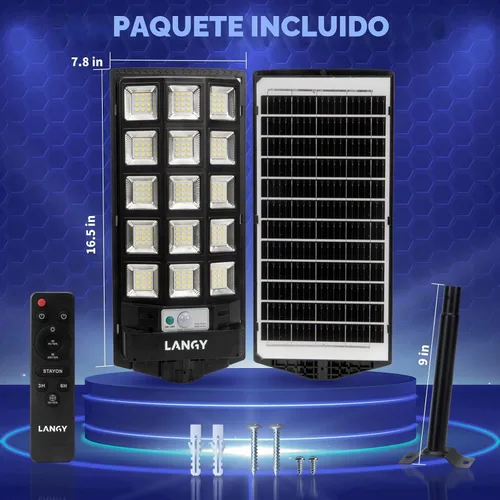Vista 8 de Luces solares para exteriores, paquete de 2 luces solares para exteriores, impermeables, del atardecer al amanecer, 60000 lúmenes, 6500 K, luces