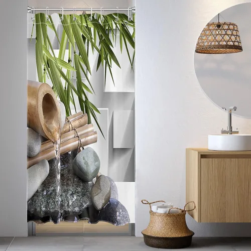 Vista 14 de LB Cortina de ducha de fútbol americano, juego deportivo, acuarela, fondo negro, cortina de baño de dibujos animados, tela de poliéster decorativa