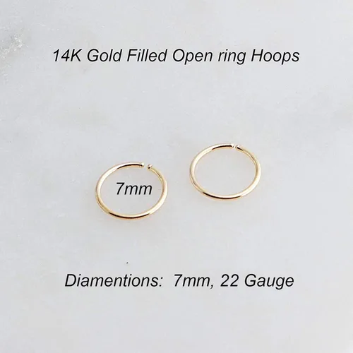 Vista 62 de Aretes de aro dorados y plateados para cartílago, nariz, tabique, oreja, hélix, tragus, joyería para mujer, hipoalergénicos, pequeños aros