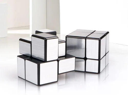 Vista 4 de Bukefuno QY Toys - Espejo de 2 x 2 bloques de cubo plateado, rompecabezas mágico de 2 x 2 x 2 pulgadas, versión plateada