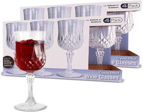 Vista 8 de PARTY BARGAINS Copas de champán con forma de cristal (8 onzas), paquete de 8, inastillables, elegantes copas de vino de plástico desechables