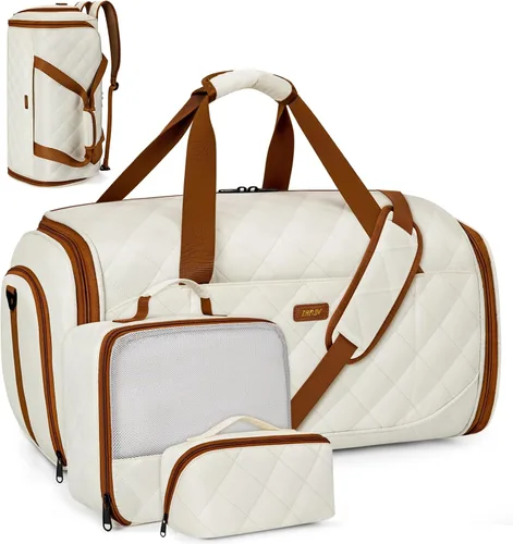 Vista 15 de Bolsa de ropa convertible para viajes, mochila 4 en 1 para mujeres y A-Negro