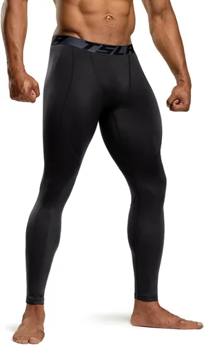Vista 13 de TSLA - Pantalones de compresión térmica para hombres, calzas deportivas para correr, ropa base de invierno