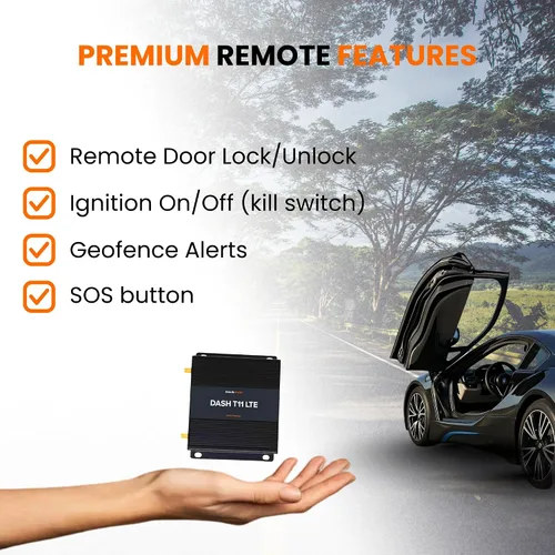 Vista 4 de Rastreador GPS TrackmateGPS Dash T11 para vehículos, seguimiento en tiempo real, prevención de robo, cerradura/desbloqueo de puertas, sin contrato