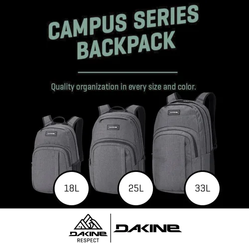 Vista 10 de Dakine Unisex Kids Campus 18L, Deep Lake, Campus Infantil 18L