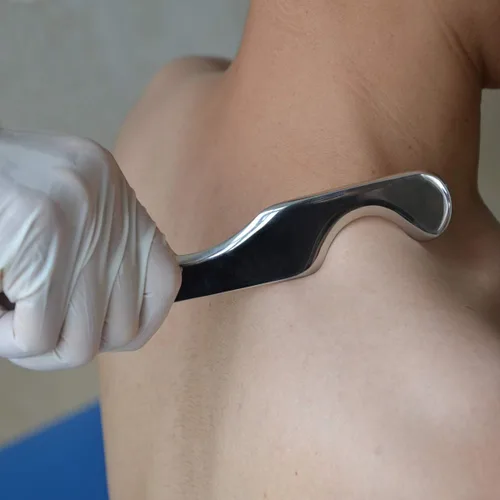 Vista 3 de AnTixei - Rascador muscular de acero inoxidable Gua Sha, juego de herramientas de masaje (7 piezas) - Juego de herramientas IASTM, gran herramienta