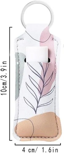 Vista 3 de COOKOOKY Chapstick - Llavero con clip para bálsamo labial, con clip, lápiz labial, brillo de labios, llavero