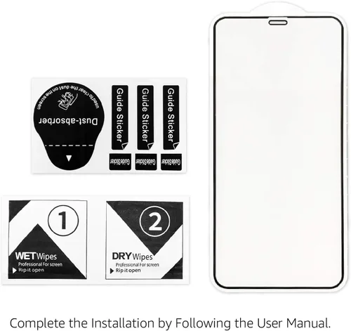 Vista 7 de Amazon Basics Protector de pantalla de vidrio templado de cobertura completa para iPhone XR/11-6.1 pulgadas, (5.63 x 2.68 pulgadas), paquete de 2