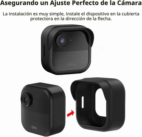 Vista 6 de Tonton Funda de silicona para Blink Outdoor 4/2K+, resistente a la intemperie, protección de silicona con capucha para cámara de seguridad