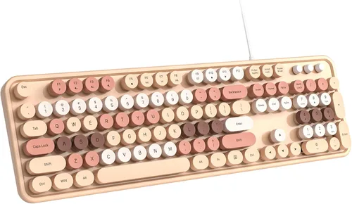 Vista 11 de Dilter Teclado USB con Cable para Computadora con Retroiluminación - Teclado de Tamaño Completo para Oficina con Numericero, Indicadores