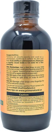 Vista 4 de PRIME NATURAL Paquete de aceite de tamanu orgánico (4 onzas) y aceite de moringa orgánico (4 onzas), certificado por USDA, prensado en frío, virgen
