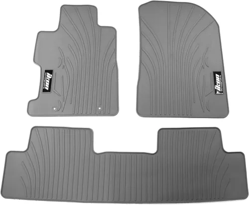 Vista 8 de IKON MOTORSPORTS, Alfombrillas compatibles con Honda Civic Coupe & Sedan 2006-2011, Goma de látex beige personalizada para todo clima, alfombras