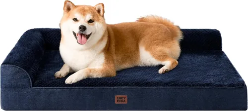 Vista 68 de EHEYCIGA - Cama ortopédica para perros de tamaño mediano, cama de espuma viscoelástica para perros, color beige Small Dog Sofa with Washable