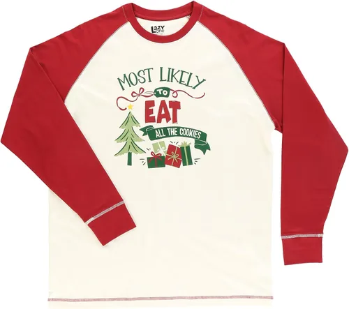 Vista 2 de Lazy One Pijamas de Navidad familiares a juego, mezcla y combina pijamas de Navidad para toda la familia, camiseta y pantalones para adultos