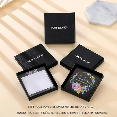 Vista 6 de TONY & SANDY - Brazaletes motivacionales para mujeres, adolescentes o niñas, regalos de cumpleaños personalizados para mamá, hija, hermana o amigas