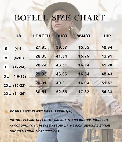 Vista 3 de Bofell Sudadera para mujer 2023, bloque de color, cuello en V, manga larga, trajes de otoño a la moda