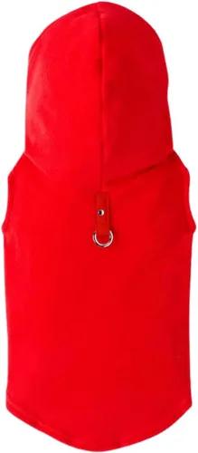 Vista 7 de Gooby - Sudadera con capucha de forro polar para perro, chaqueta con cremallera para perro con correa de junta tórica para perros pequeños a Negro