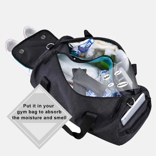 Vista 7 de Paquete de 12 bolsas desodorantes de carbón para zapatos, eliminador de olores de zapatos, desodorantes de cajón, absorbente de olores de carbón