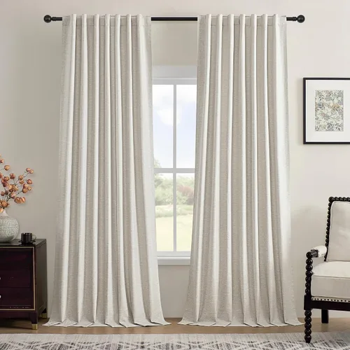 Vista 8 de Cortinas opacas de 54 pulgadas de largo para dormitorio, sala de estar, cortinas beige con aislamiento térmico, oscurecimiento de la habitación