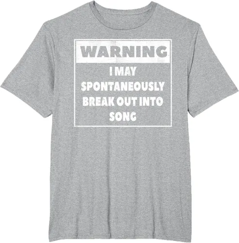 Vista 38 de Advertencia I may Spontaneously romper en canción camiseta
