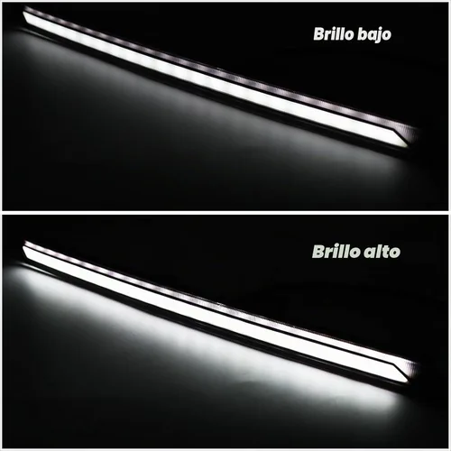 Vista 3 de Switchback - Lámpara LED DRL de rejilla antiniebla delantera blanca/ámbar, luz de circulación diurna con función de señal de giro intermitente