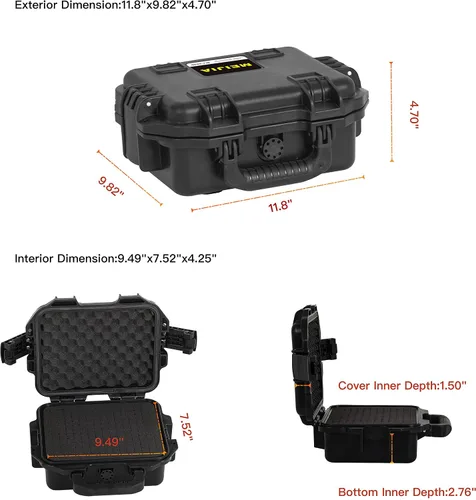 Vista 3 de MEIJIA Funda rígida y compacta impermeable de alta calidad para cámara con espuma de ajuste personalizable, protección completa con diseño ligero